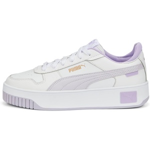 PUMA Women’s Carina Leather Sneaker(White)