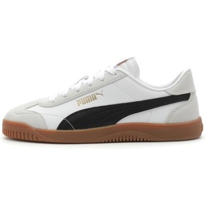 PUMA Women’s Club 5v5 Sneakers(Puma White-puma Black-feather Gray)
