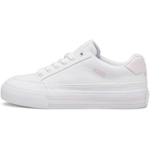 PUMA Women’s Court Classic Vulc Sneakers(White-whisp of Pink)