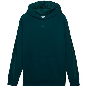 PUMA Womens Essentials Elevated Satin Hoodie Casual Outerwear Casual – Green(Green)