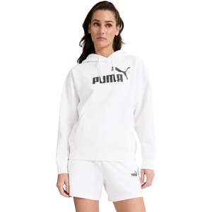 PUMA Womens Essentials Logo Hoodie Casual Outerwear Casual Hoodie – Grey(White)