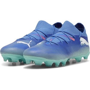 PUMA Womens Future 7 Match Firm GroundArtificial Ground Soccer Cleats – Blue(Bluemazing-puma White-electric Peppermint)