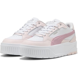 PUMA Women’s Karmen II Idol Sneakers(Puma White Poised Pink Jasmine Flower)