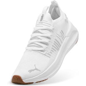 PUMA Womens Softride Symmetry Fuzion Running Shoes(Puma White Puma Silver)