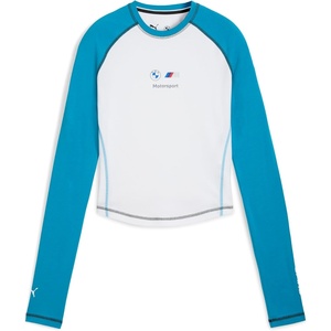 PUMA Women’s Standard BMW M Motorsport Babydoll Long Sleeve T-Shirt, Tropical Blue AH25