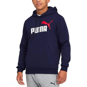 PUMA mens Essentials Logo Fleece Hoodie (Available in Big & Tall)(Blue)