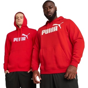 PUMA mens Essentials Logo Fleece Hoodie (Available in Big & Tall)(For All Time Red Ss25)