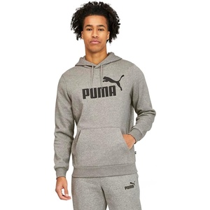 PUMA mens Essentials Logo Fleece Hoodie (Available in Big & Tall)(Grey)