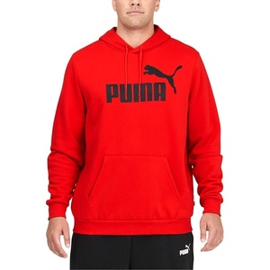PUMA mens Essentials Logo Fleece Hoodie (Available in Big & Tall)(High-risk Red)