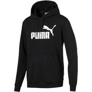 PUMA mens Essentials Logo Fleece Hoodie (Available in Big & Tall)(Puma Black.)