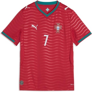 Puma Boys’ Puma Portugal 2026 Ronaldo Youth Home Jersey(Club Red-green Lagoon)