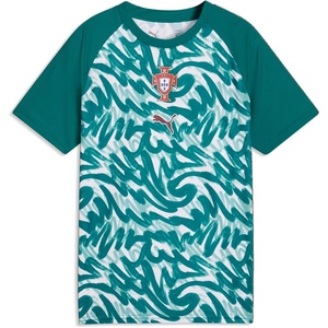 Puma Junior FA Portugal Warm Up Jersey(Green Lagoon-ruby Shimmer)