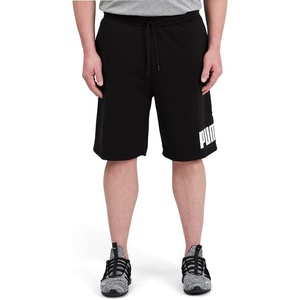 Puma Mens Big Logo Fleece 10″ Shorts (Available in Big & Tall)(Cotton Black/White)