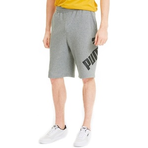 Puma Mens Big Logo Fleece 10″ Shorts (Available in Big & Tall)(Medium Gray Heather)