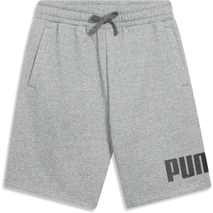 Puma Mens Big Logo Fleece 10″ Shorts (Available in Big & Tall)(Medium Gray Heather Ss25)