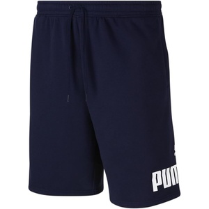 Puma Mens Big Logo Fleece 10″ Shorts (Available in Big & Tall)(Peacoat/White)