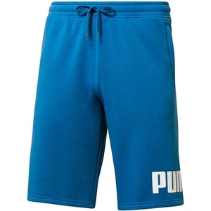 Puma Mens Big Logo Fleece 10″ Shorts (Available in Big & Tall)(Star Sapphire/White)