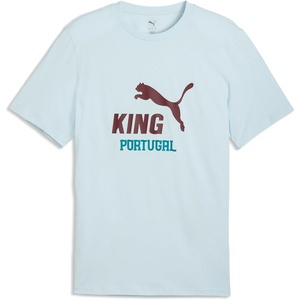 Puma Men’s FA Portugal King Logo T-Shirt(Sea Glass-ruby Shimmer)