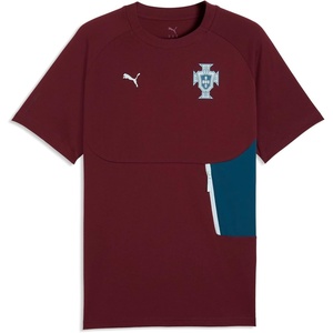 Puma Men’s FA Portugal Pocket T-Shirt(Ruby Shimmer-ocean Tropic)