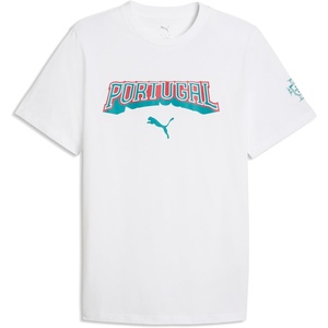 Puma Men’s FA Portugal T-Shirt(Puma White-green Lagoon)