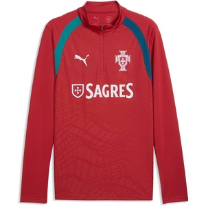 Puma Men’s FA Portugal Training 1/4 Zip Top(Club Red-silver Mist)