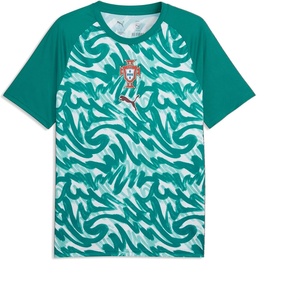 Puma Men’s FA Portugal Warm Up Jersey(Green Lagoon-ruby Shimmer)