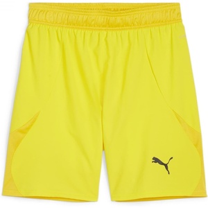 Puma Mens Teamgoal Knit Shorts(Faster Yellow-puma Black-sport Yellow)