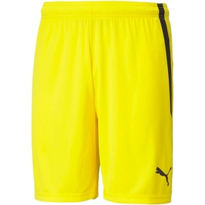 Puma Mens Teamliga Shorts(Cyber Yellow-puma Black)