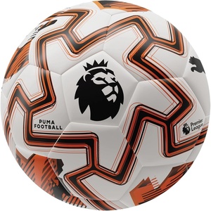 Puma Orbita Match Premier League Soccer Ball (FIFA Quality)(White-Heat Fire-Black AH25)