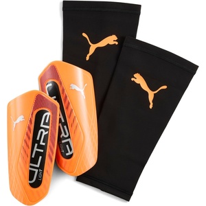 Puma Ultra Light Sleeve Soccer Shin Guards(Heat Fire-Glowing Red-Puma Black)