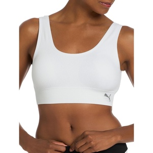 Puma Women’s 2 Pack Seamless Sports Bra(White/Light Heather Grey)