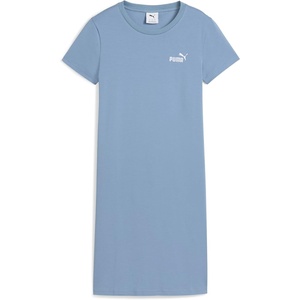 Puma Womens Essentials Small Logo Slim Fit T-Shirt Dress(Cool Blue Ah25)