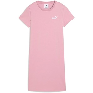 Puma Womens Essentials Small Logo Slim Fit T-Shirt Dress(Poised Pink Ah25)