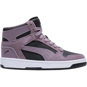 Puma Womens Rebound Layup Luster Mid Shoes(Puma Black/Plum Jam)