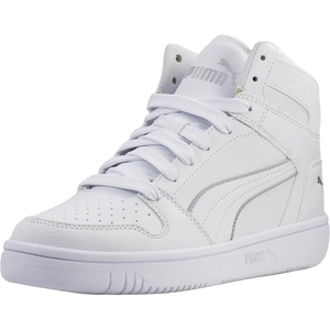 Puma Womens Rebound Layup Luster Mid Shoes(Puma White-puma Silver)