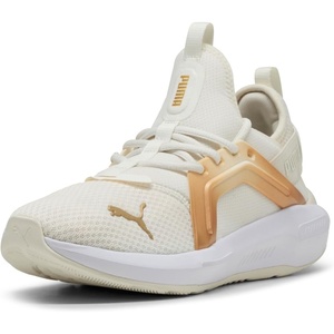 Puma Womens Softride Enzo 5 Cross Training Shoes(Warm White-gold-black)