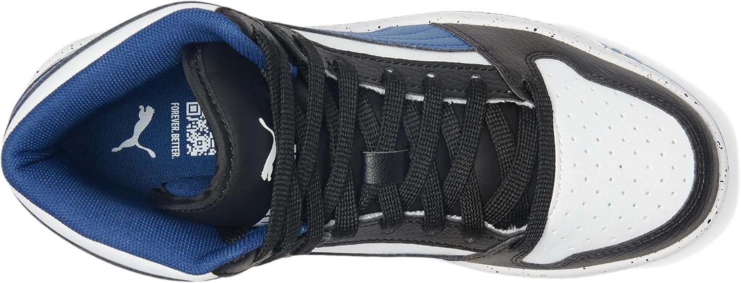image:imagePUMA Boys Rebound Layup Mid SneakersBlackpro Bluewhite Ss25