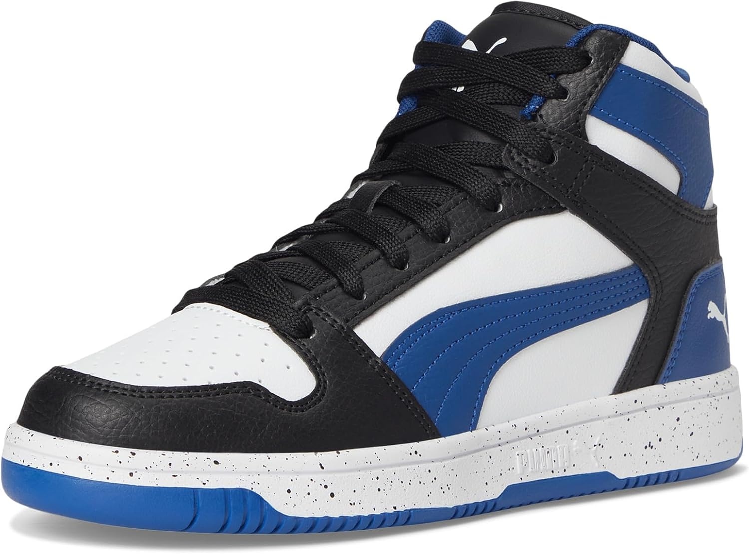 image:imagePUMA Boys Rebound Layup Mid SneakersBlackpro Bluewhite Ss25