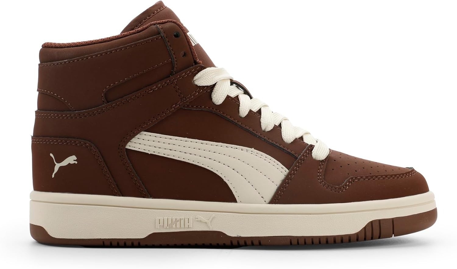 image:imagePUMA Boys Rebound Layup Mid SneakersChocotartalpine Snow