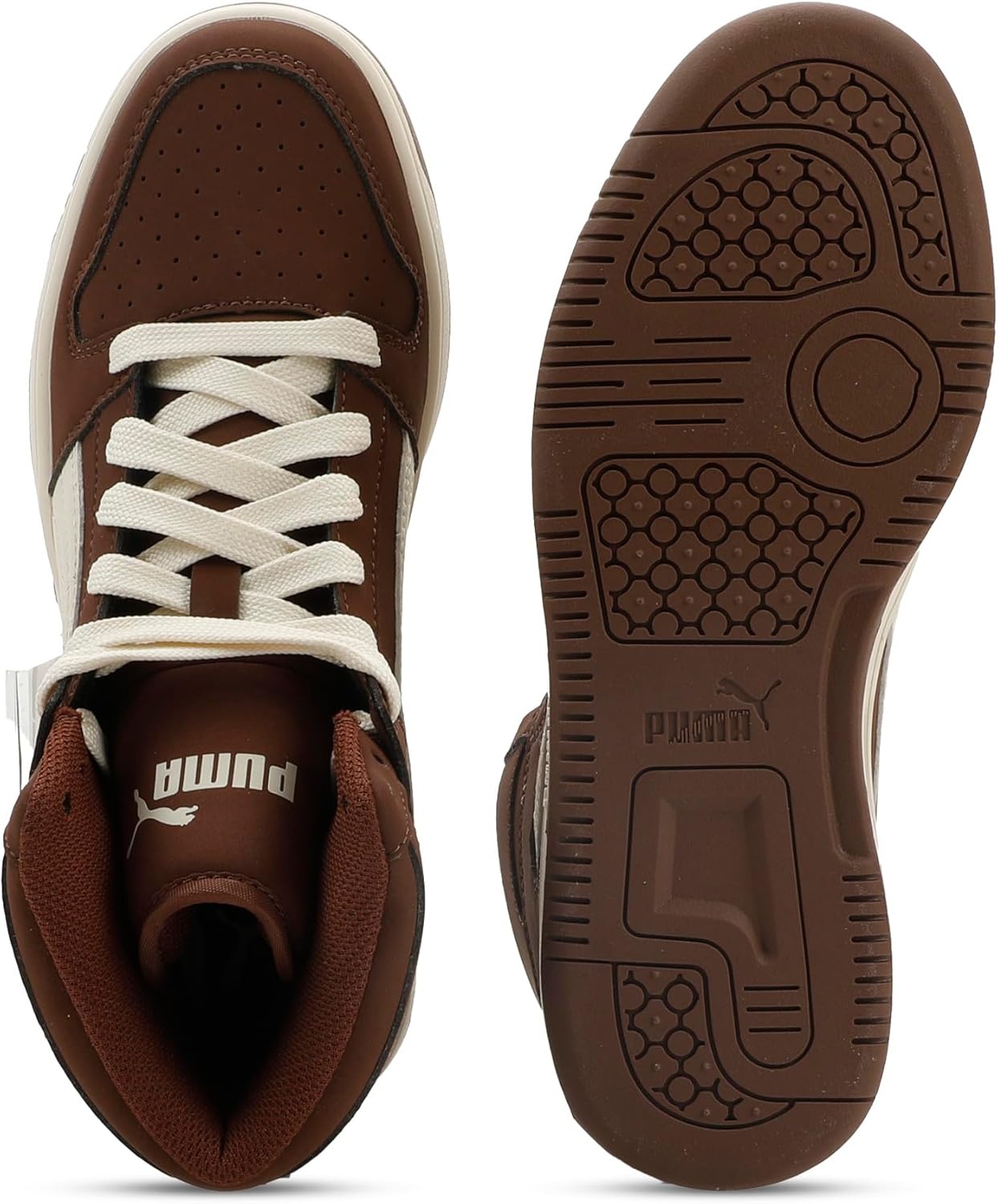 image:imagePUMA Boys Rebound Layup Mid SneakersChocotartalpine Snow