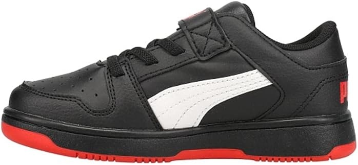 image:imagePUMA Boys Rebound Layup Mid SneakersPuma Blackpuma Whitehigh Risk Red