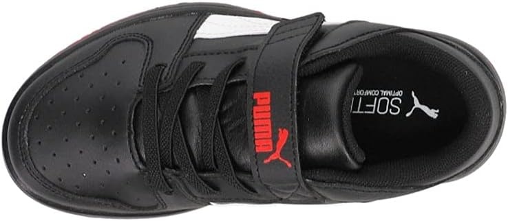 image:imagePUMA Boys Rebound Layup Mid SneakersPuma Blackpuma Whitehigh Risk Red