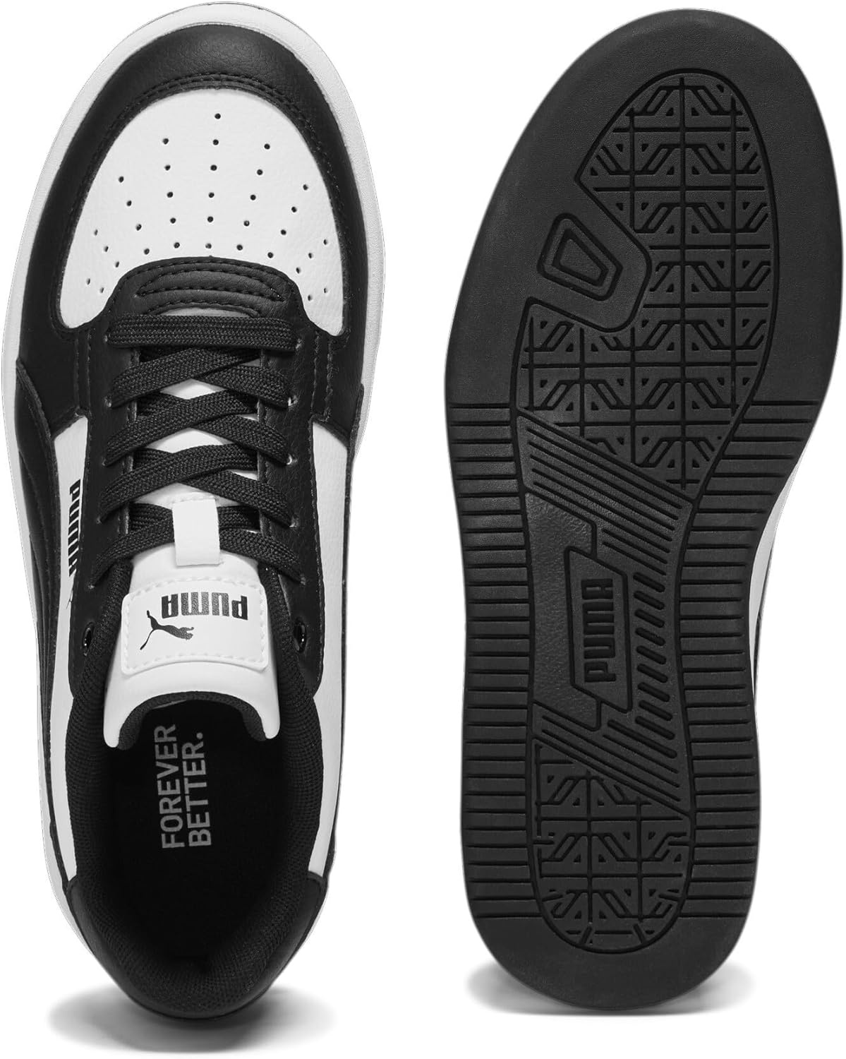 image:imagePUMA Kids Boys Caven 20 Lace Up Sneakers Shoes Casual WhitePuma Whitepuma Blackpuma Black