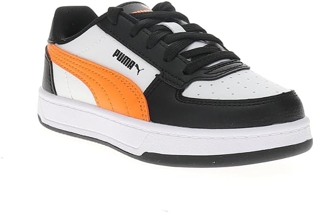 image:imagePUMA Kids Boys Caven 20 Lace Up Sneakers Shoes Casual WhitePuma Whiterickie Orangepuma Black