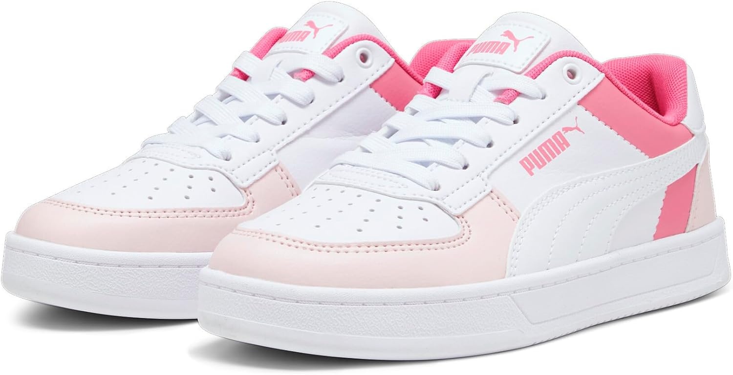 image:imagePUMA Kids Boys Caven 20 Lace Up Sneakers Shoes Casual WhitePuma Whitesilver Skystrawberry Burst