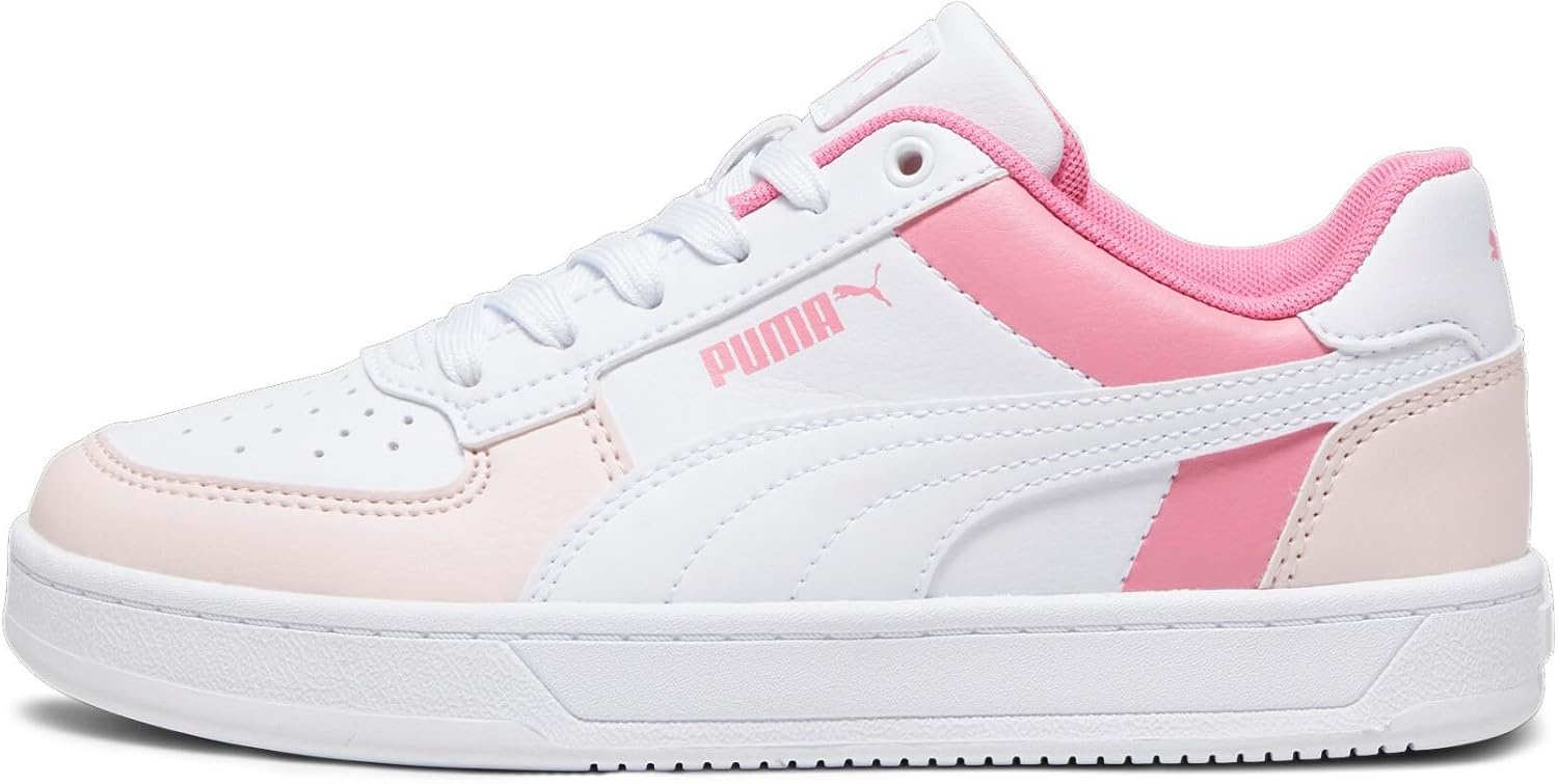 image:imagePUMA Kids Boys Caven 20 Lace Up Sneakers Shoes Casual WhitePuma Whitesilver Skystrawberry Burst
