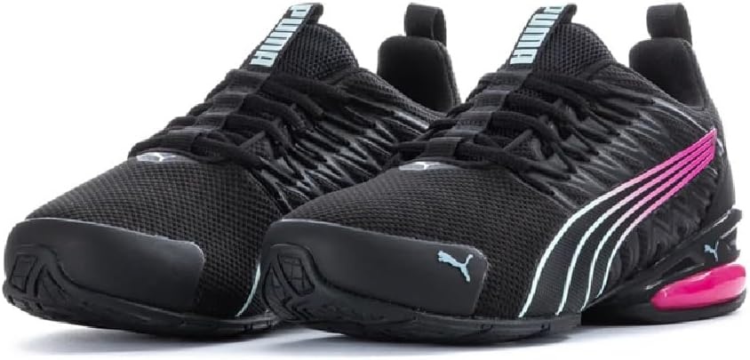image:imagePUMA Kids Girls Voltaic Evo Fade Running Sneakers Shoes BlackPinkBlack