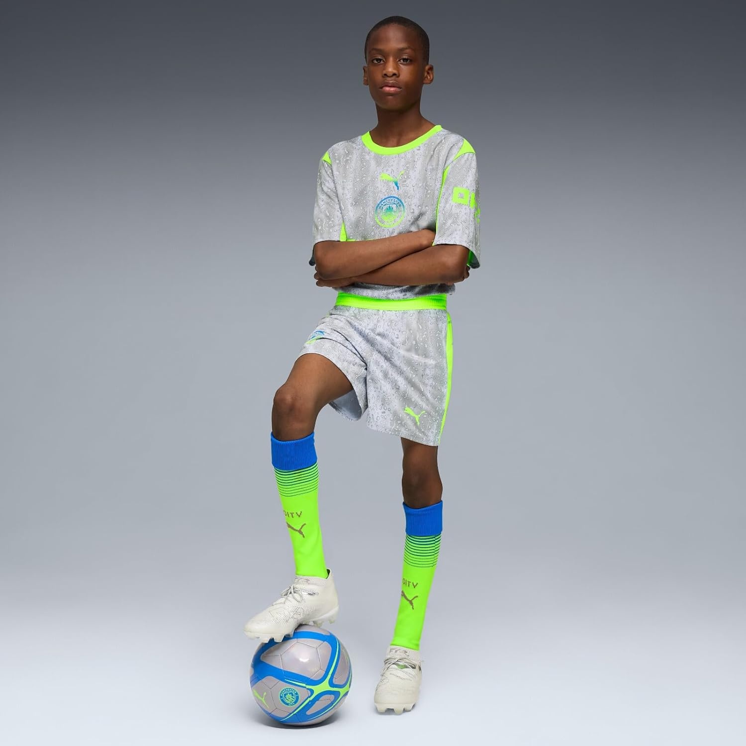 image:imagePUMA Manchester City FC 202526 Replica Kids ShortsPro Green