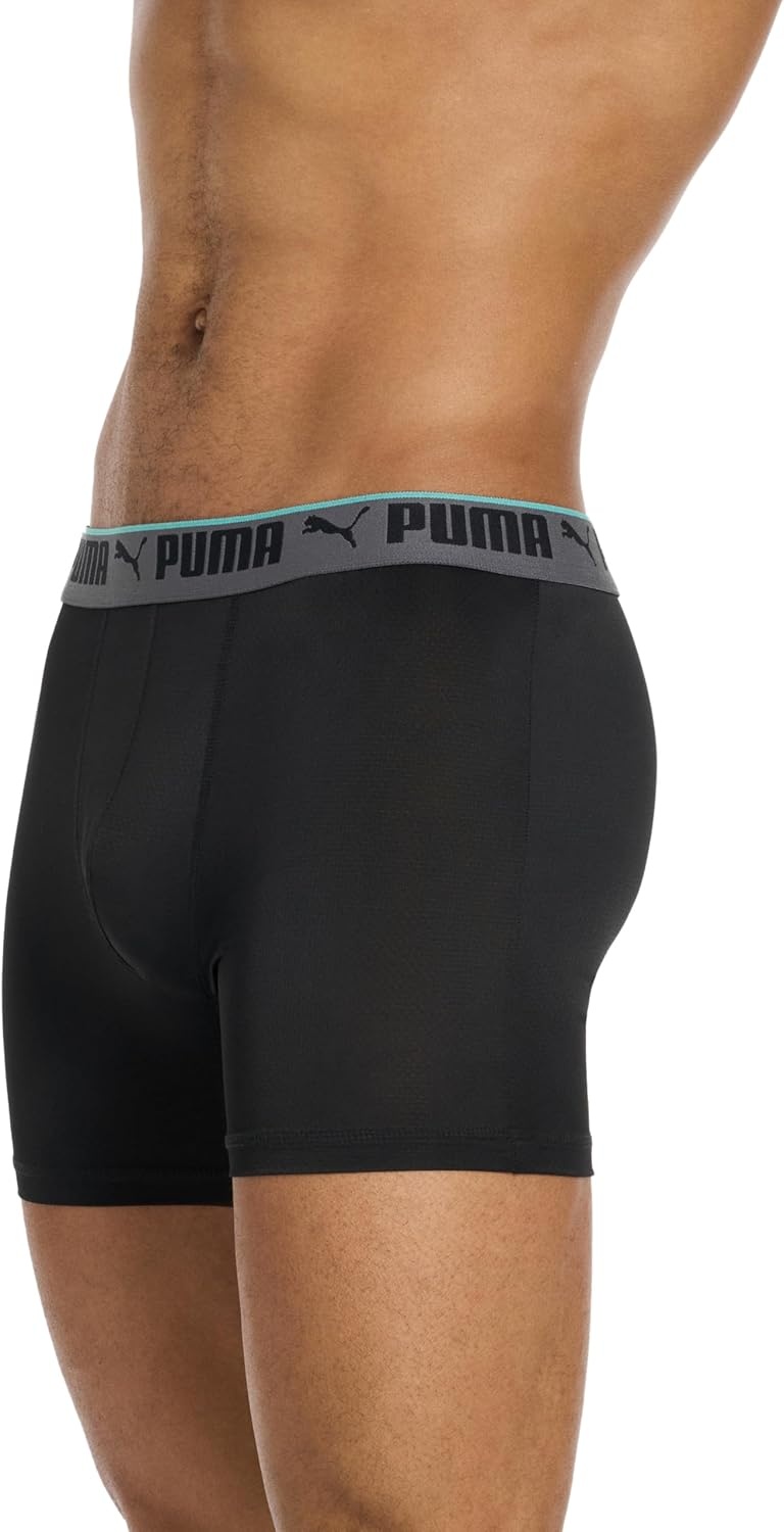 image:imagePUMA Mens 360 Sport Mesh 5 Pack Boxer BriefsBlackCastlerockBright