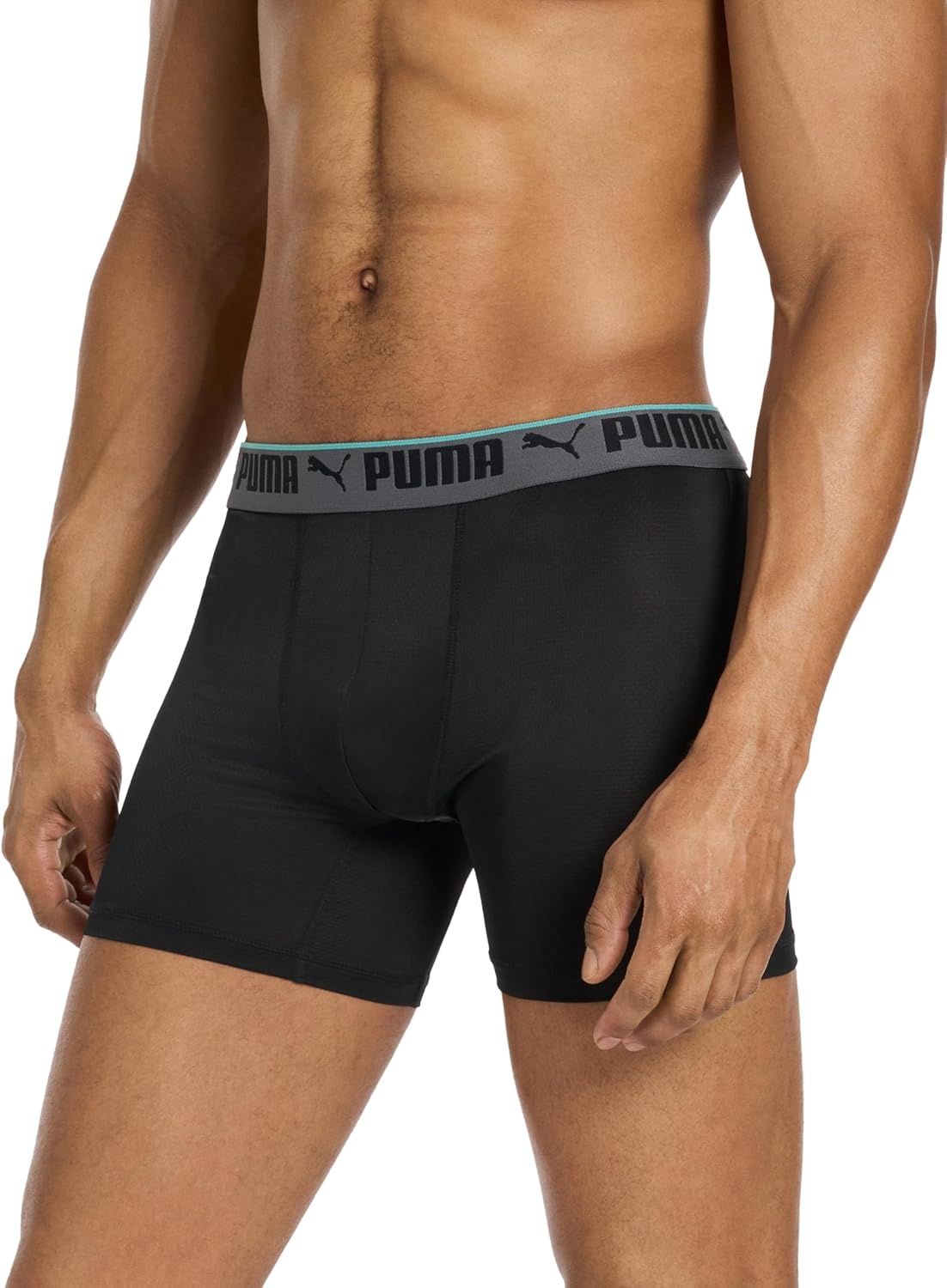 image:imagePUMA Mens 360 Sport Mesh 5 Pack Boxer BriefsBlackCastlerockBright